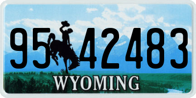 WY license plate 9542483