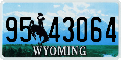WY license plate 9543064