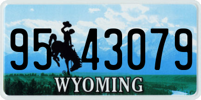 WY license plate 9543079