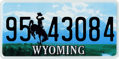 WY license plate 9543084
