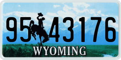 WY license plate 9543176