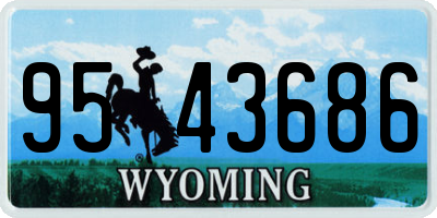 WY license plate 9543686