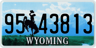 WY license plate 9543813