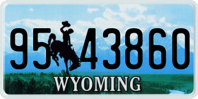 WY license plate 9543860