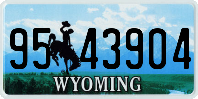 WY license plate 9543904