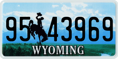 WY license plate 9543969