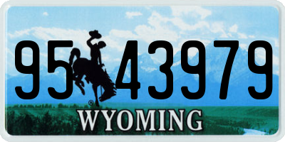 WY license plate 9543979