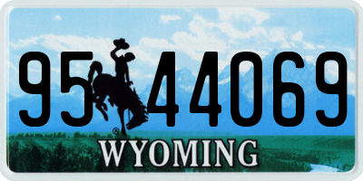 WY license plate 9544069