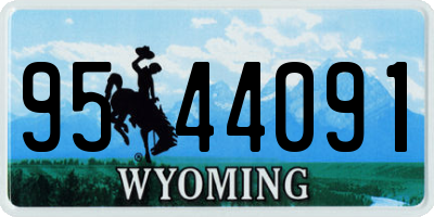 WY license plate 9544091