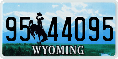 WY license plate 9544095