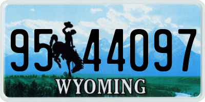 WY license plate 9544097
