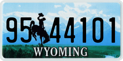 WY license plate 9544101