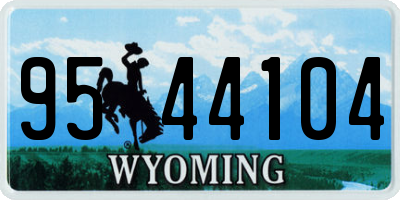 WY license plate 9544104