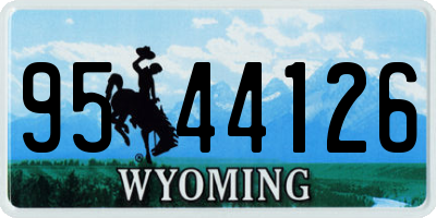 WY license plate 9544126