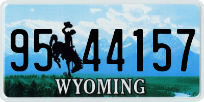 WY license plate 9544157