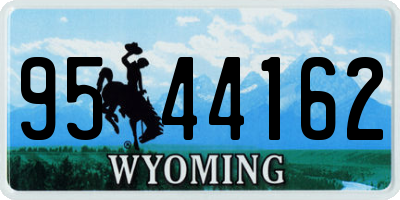 WY license plate 9544162