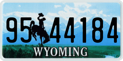 WY license plate 9544184