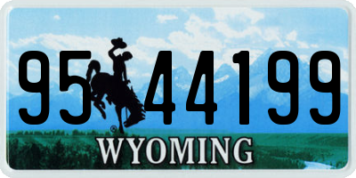 WY license plate 9544199