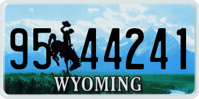 WY license plate 9544241