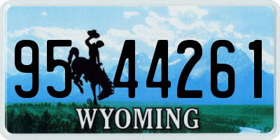 WY license plate 9544261