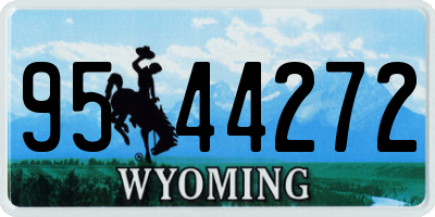 WY license plate 9544272
