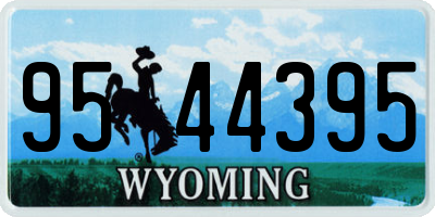 WY license plate 9544395