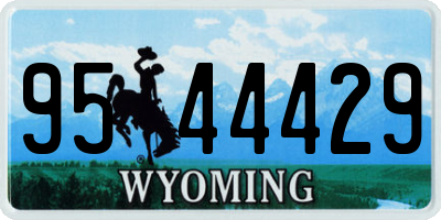 WY license plate 9544429