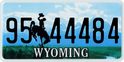 WY license plate 9544484