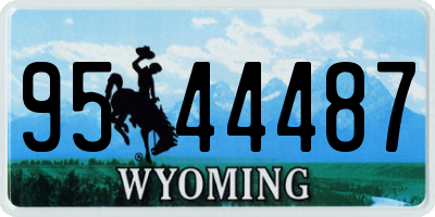 WY license plate 9544487