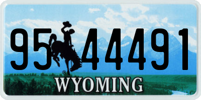WY license plate 9544491