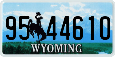WY license plate 9544610