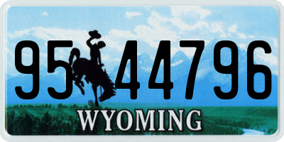 WY license plate 9544796