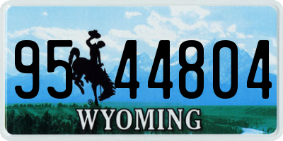 WY license plate 9544804
