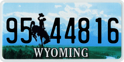 WY license plate 9544816