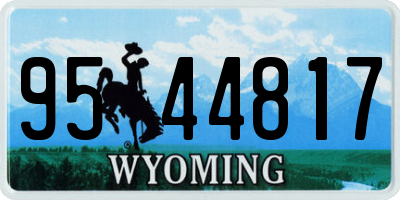 WY license plate 9544817