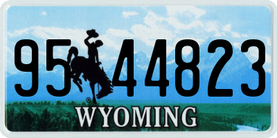 WY license plate 9544823