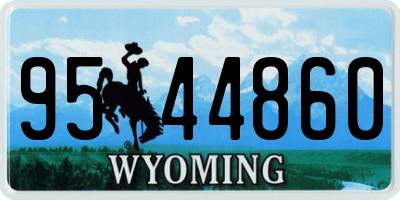 WY license plate 9544860