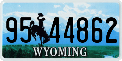 WY license plate 9544862