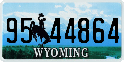 WY license plate 9544864