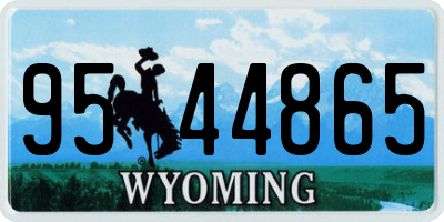 WY license plate 9544865