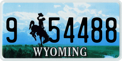 WY license plate 954488