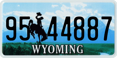 WY license plate 9544887