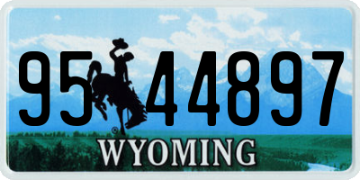 WY license plate 9544897