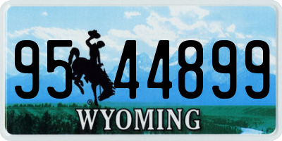 WY license plate 9544899