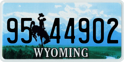 WY license plate 9544902