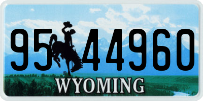 WY license plate 9544960
