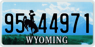 WY license plate 9544971