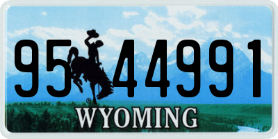 WY license plate 9544991