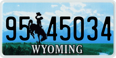WY license plate 9545034