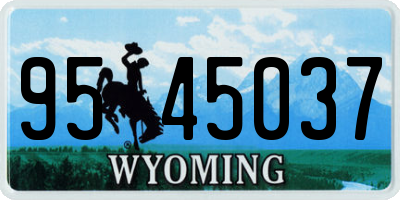 WY license plate 9545037